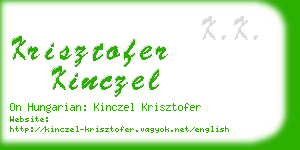 krisztofer kinczel business card